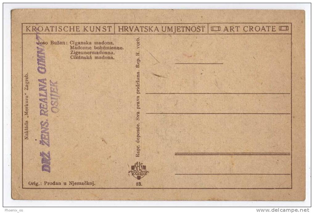 ZIGEUNERMADONNA - GYPSY MADONNA  J. Bužan Pinx, Old Postcard - Unclassified