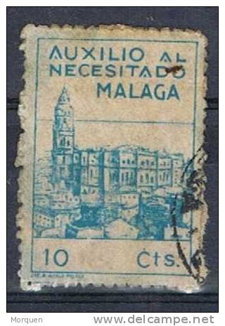 Benefico MALAGA 10 Cts, Guerra Civil - Viñetas De La Guerra Civil