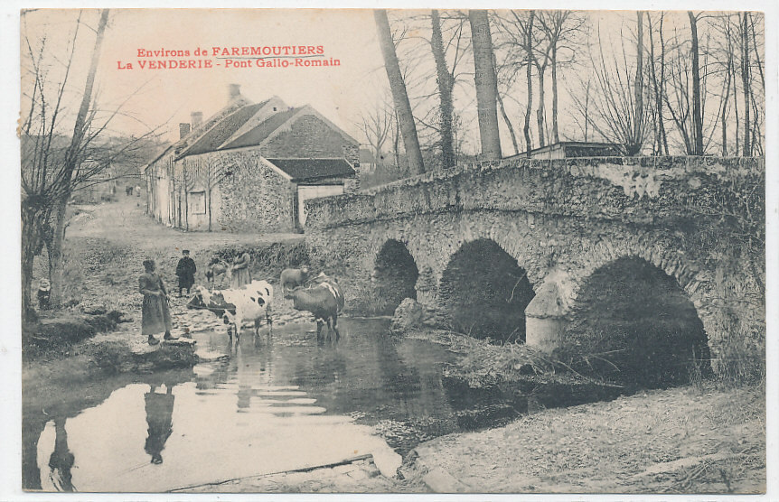 T 989 / CPA  LA VENDERIE ENVIRONS DE FAREMOUTIRES    (77)    L PONT GALLO ROMAIN - Pontault Combault