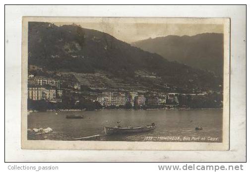 Cp, Suisse, Montreux, Bon Port Et Caux, Voyagée 1930 - Port