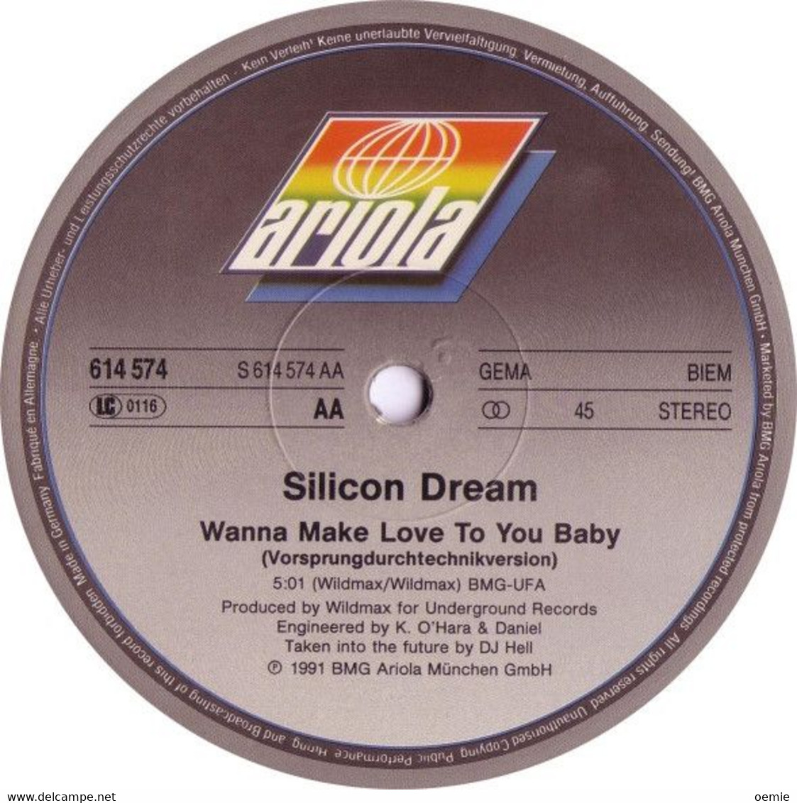 SILICON DREAM  °°  WANNA MAKE  LOVE TO YOU BABY - 45 G - Maxi-Single