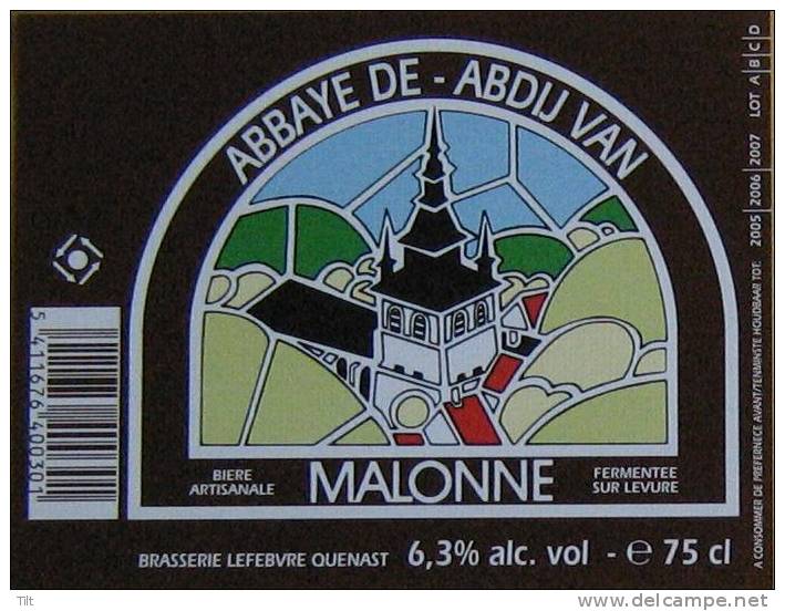 Br. Lefebvre (Quenast) - Abbaye De Malonne 75cl - Bière