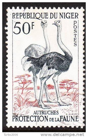 Republique De Niger 1959-62 50 Fr. Autruches /  Protection De La Fauna Y & T 105 - Avestruces