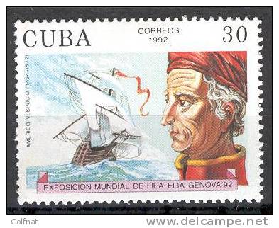 CUBA VOILIER ET EXPLORATEUR AMERICO VESPUGIO - Explorers