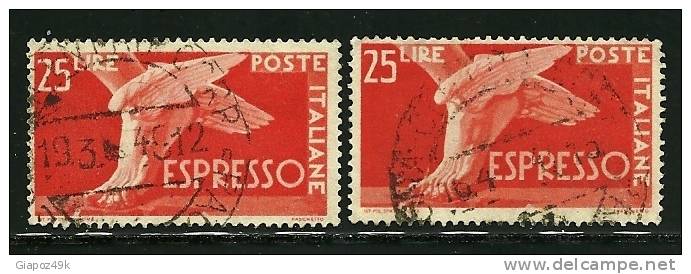 ● ITALIA 1945 / 52 - ESPRESSI - Democratica N. 28  Usati Fil. NS  - Cat.? € - Lotto N. 5726 - Poste Exprèsse/pneumatique