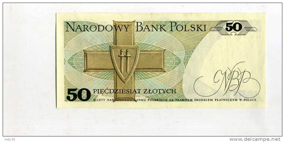 - POLOGNE  . BILLET .  50 ZL.  1988 - Poland