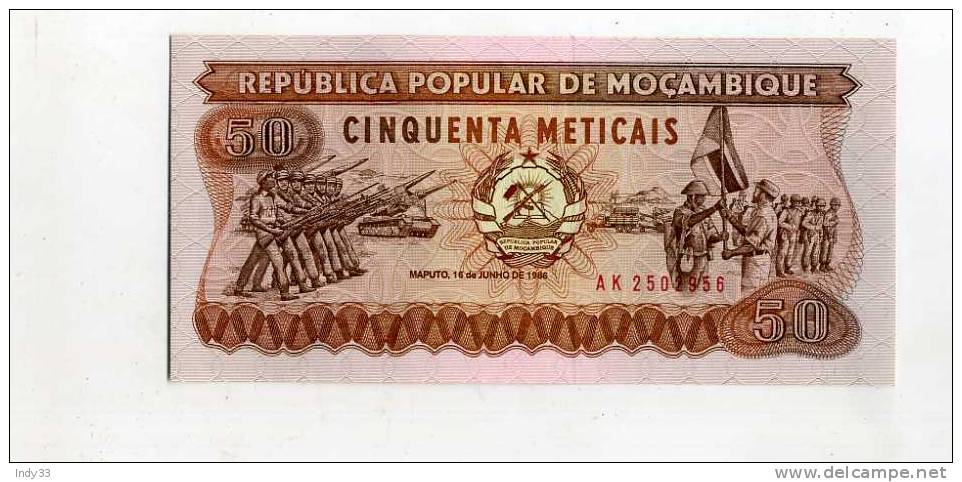 - MOZAMBIQUE  . BILLET .  50 M. 1986 - Mozambique