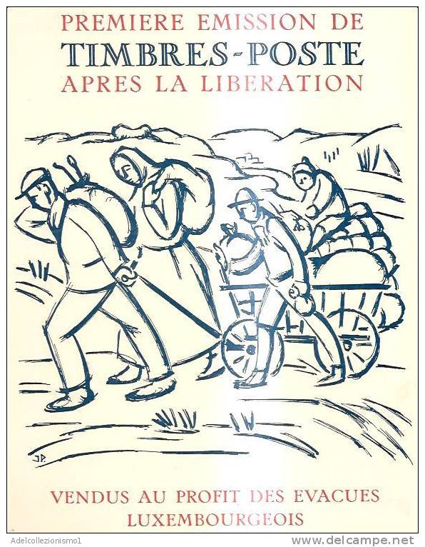 44620)libretto Lussemburgo Serie  Prima Emissione  De Timbres-poste Con Foglio Con 12 Valori Reali + Annullo - Full Sheets