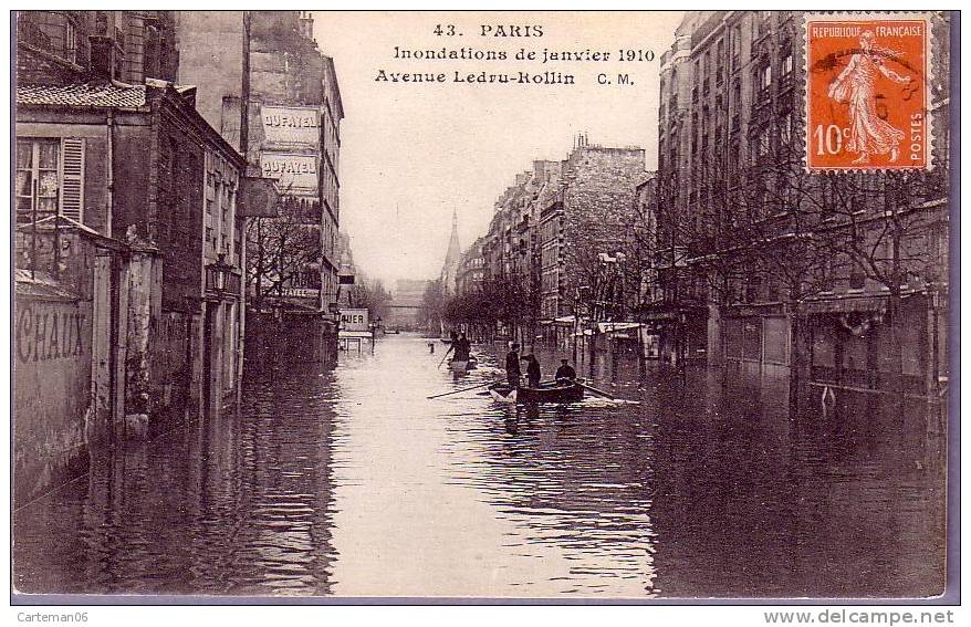 75 - Paris 11 ème - Inondations De Janvier 1910 - Avenue Ledru-Rollin - Arrondissement: 11