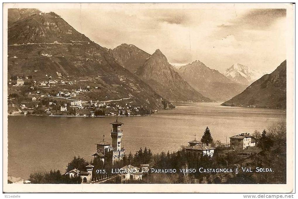 LUGANO  -- Paradiso Verso Castagnola E Val Solda - Paradiso