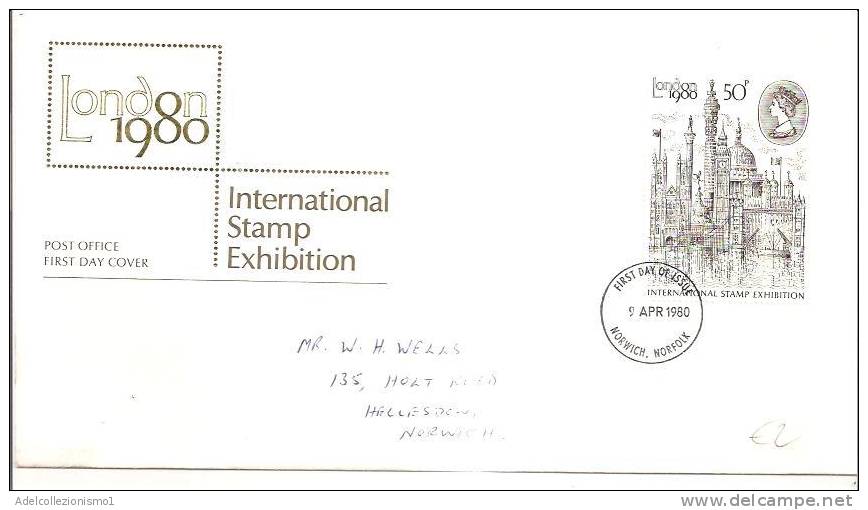 44627)lettera F.d.c. Serie International Stamp Exbition Con Un Valore  + Annullo - 1971-1980 Decimal Issues