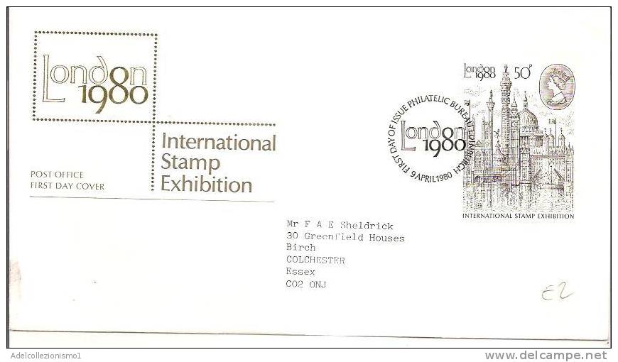 44628)lettera F.d.c. Serie International Stamp Exbition Con Un Valore  + Annullo - 1971-1980 Decimal Issues