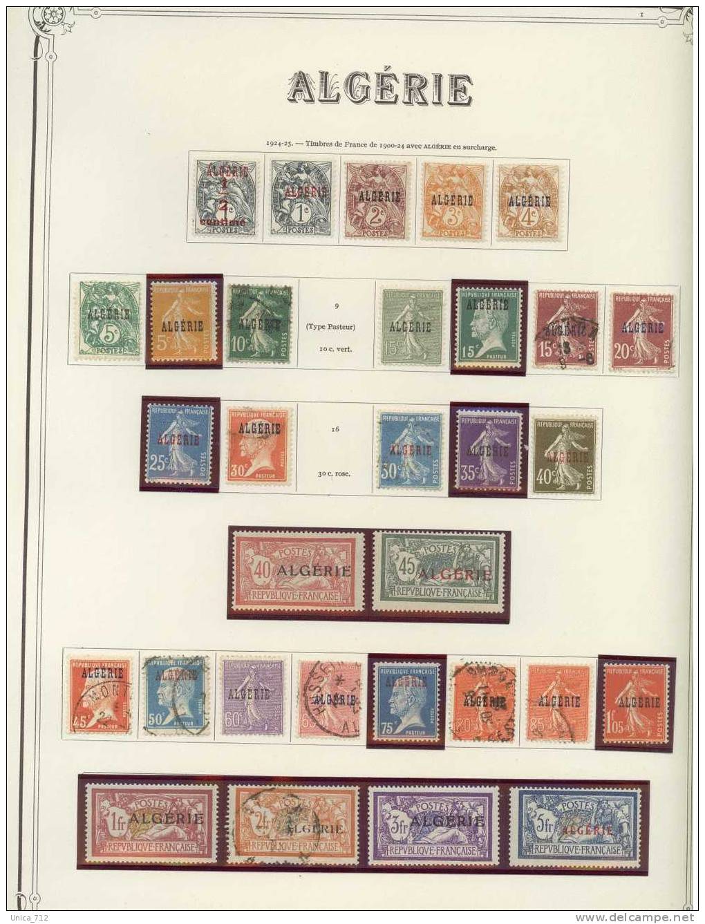 Algérie - Collection En Album De 1924  à 1968 (n°476)  Plus PA Et Taxe à Compléter (manque 130 Sur 490)   Cotation 724€ - Collections (with Albums)