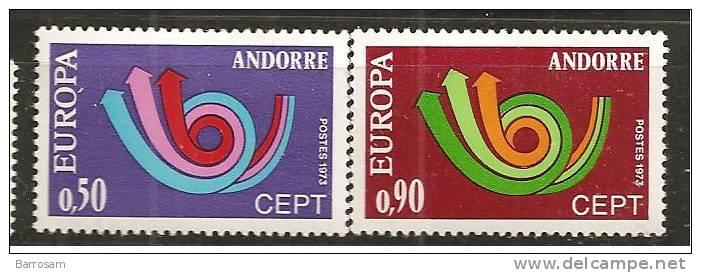 FrenchAndorra :1973: Michel 247-8mnh** - 1973