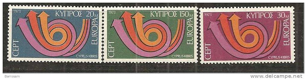 Cyprus :1973: Michel 389-91mnh** - 1973