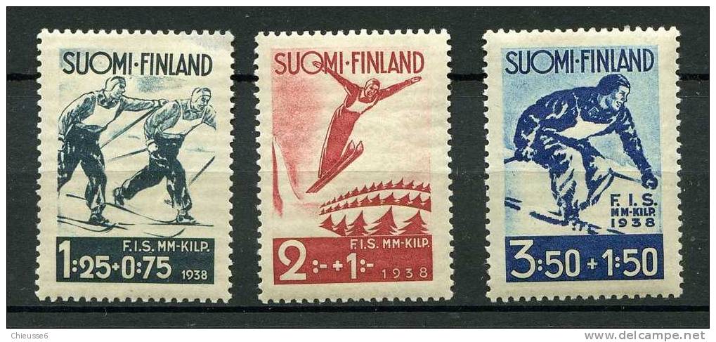 Finlande * N° 200 à 202  Championnat De Ski 1938 - Neufs