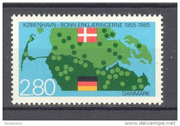 Denmark 1985 Mi. 829  2.80 Kr Bonn-Kopenhagener Erklärung Declaration Flags MNH - Ungebraucht