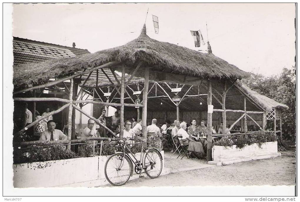 BORAN 60 Oise La Paillote Face A La Plage Chez Henri Collection La Michardiere 1949 Carte Dentellée - Boran-sur-Oise