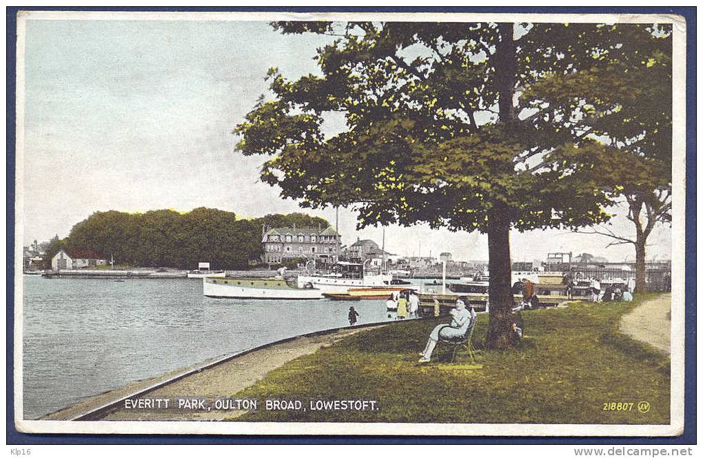 GREAT BRITAIN,EVERIT PARK,OULTON BROAD,LOWESTOFT,OLD PC 1938 - Lowestoft