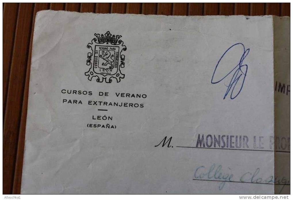 CURSOS DE VERANO PARA EXTRANJEROS LEON  ESPANA ESPAGNE LETTRE IMPRESOS  OMEC:MANUEL P/ DRAGUIGNAN 1960 - Franking Machines (EMA)