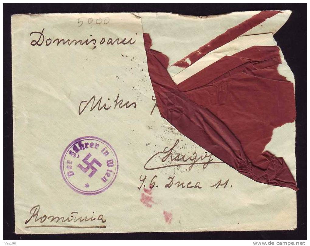 GERMANY TO ROMANIA 1938 NAZI CANCELL,COVER NOT VERY GOOD SEE THE SCAN. - Briefe U. Dokumente