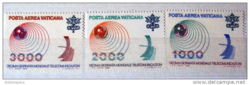 VATICAN 1978 TELECOMUNICAZIONI AIR MAIL MNH - Airmail