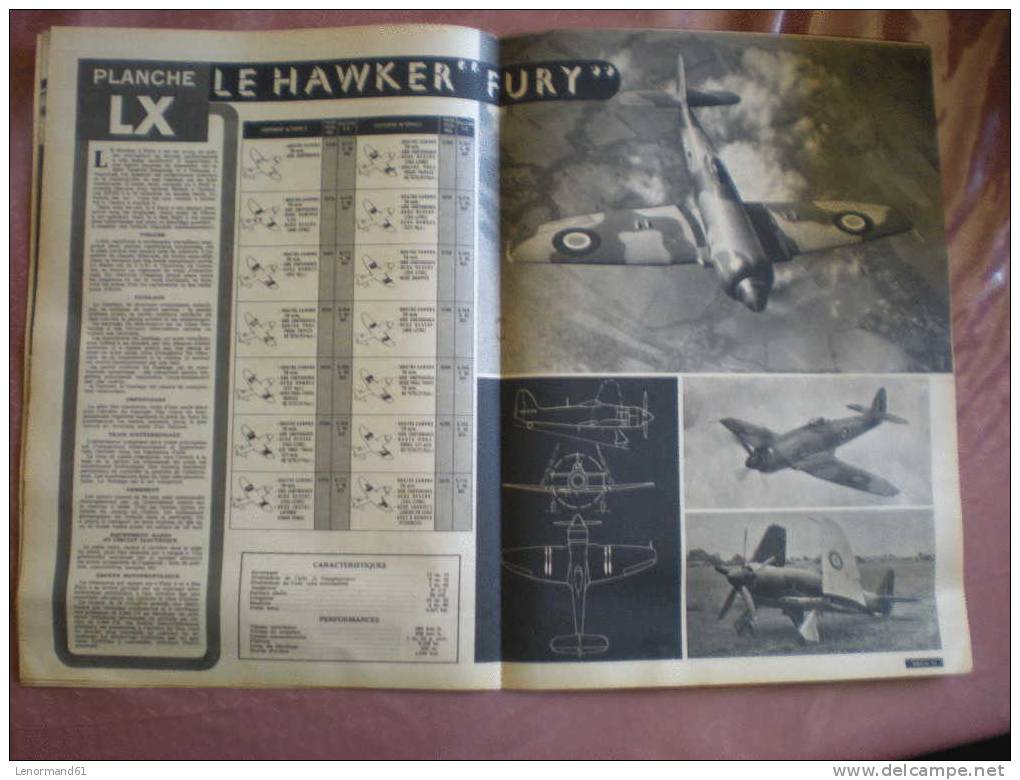 AVIATION REVUE DECOLLAGE 22/05/ 1947 AVION BELLANCA CRUISAIR MARTINE CAROLL HAWKER FURY CHAMP'S CONVAIR L.13 - Avion