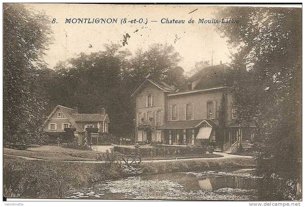 95  MONTLIGNON - CHATEAU  DE MOULIN - LARIVE 1921 - Moulins à Eau