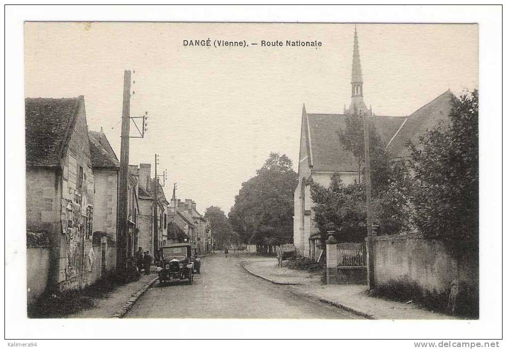 VIENNE  /  DANGE  /  ROUTE  NATIONALE  ( Automobiles 1900 ) /  Edit.  ALGRET - Dange Saint Romain