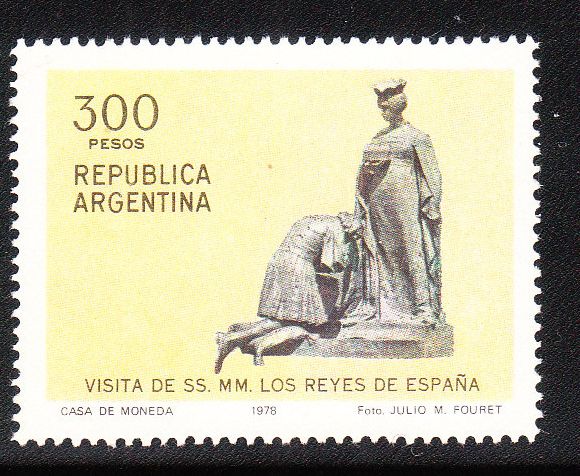 Argentina 1978 Queen Isabella And Columbus Spain By Arturo Dresco MNH - Unused Stamps