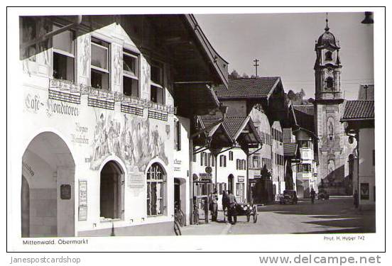 MITTENWALD STRASSE - Animated - Echte Photo - Bayern - DEUTSCHLAND - Mittenwald