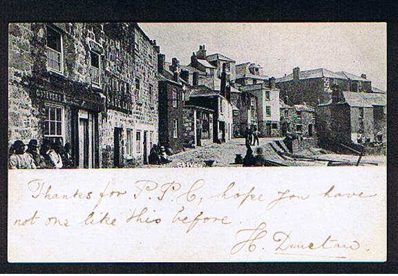 RB 546 - 1903 Postcard  - Quick's Sail Loft St Ives Cornwall - Camborne Postmark - St.Ives