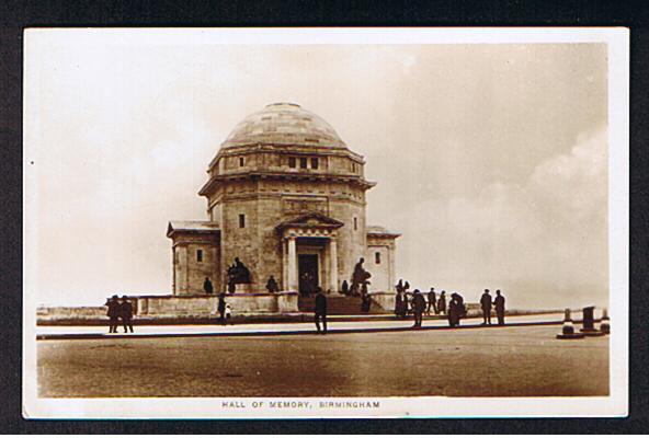 RB 547 - Real Photo Postcard Hall Of Memory Birmingham Warwickshire - Birmingham