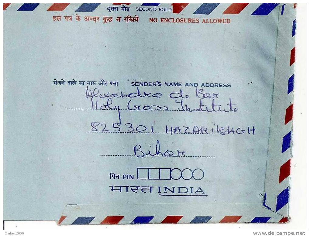 N° Y&t       AEROGRAMME      INDE (BIHAR)     Vers   FRANCE Le 20 DECEMBRE 1975 - Lettres & Documents