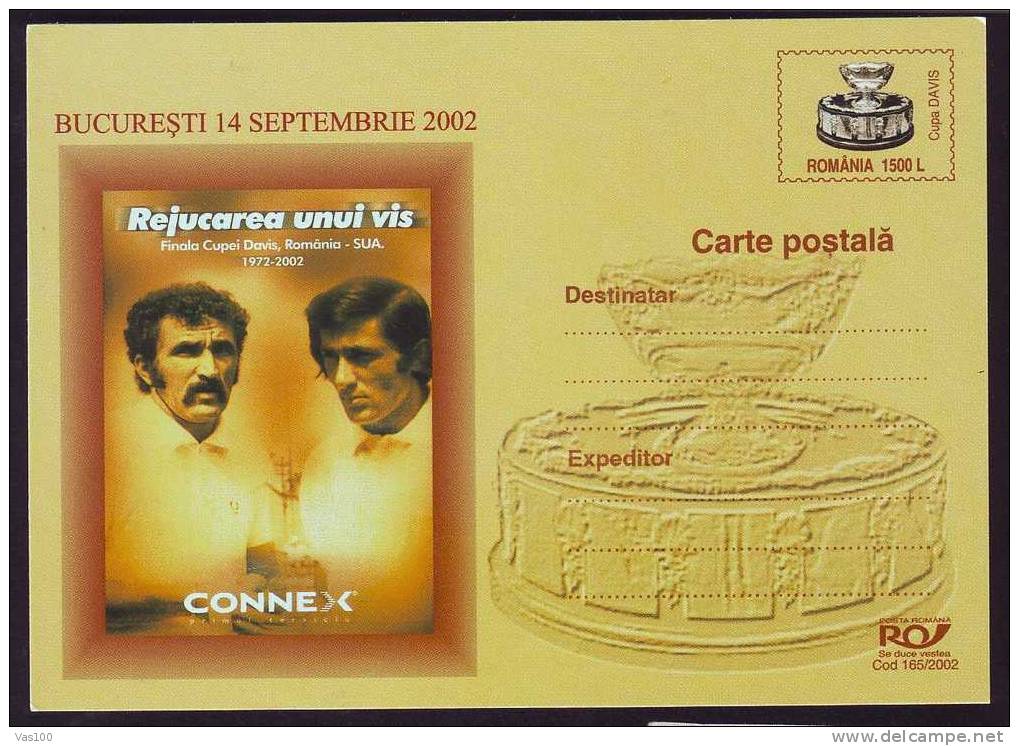 Entier Postal Stationery 165/2002,Ilie Nastase-Ion Tiriac,tennis,unused,edition De Luxe! - Tennis