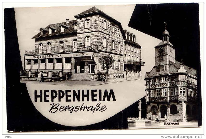 D75    HEPPENHEIM ( Bergstrasse) : 2-picture Postcard - Heppenheim