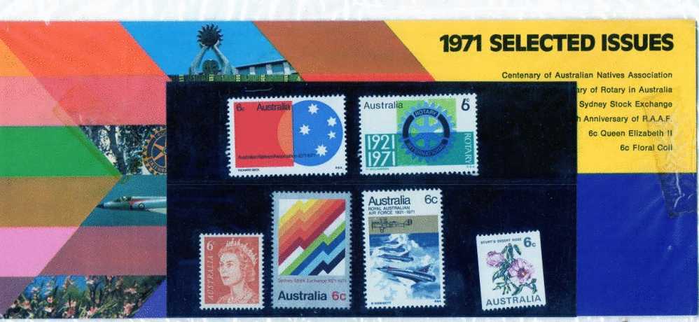 Australia 1971 Selected Issues Presentation Pack - Mint Stamps