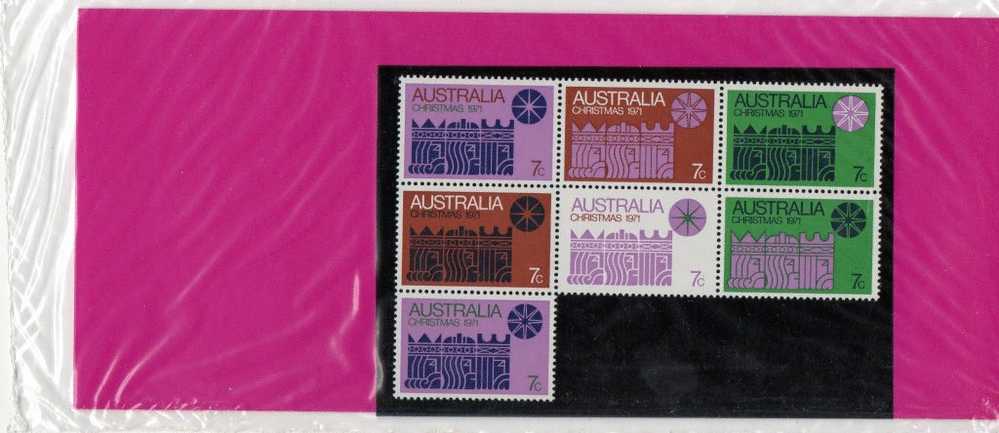 Australia 1971 Christmas Block Of 7 Presentation Pack - Neufs