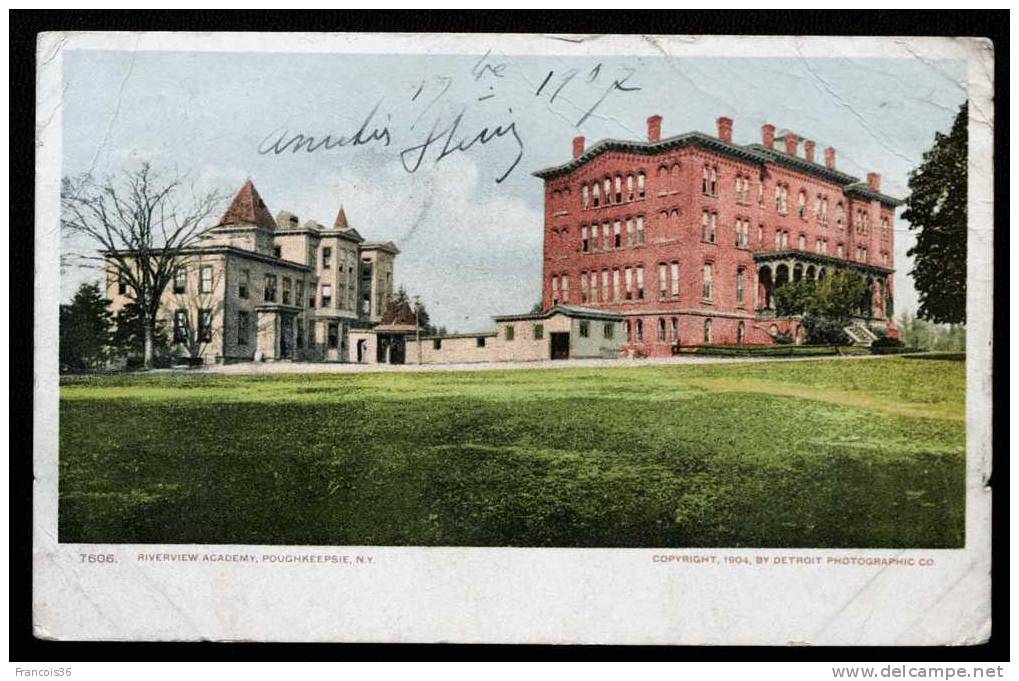 Poughkeepsie - Riverview Academy - 1904 - Detroit Photographic Co - Written And Stamped In 1907 - Autres & Non Classés