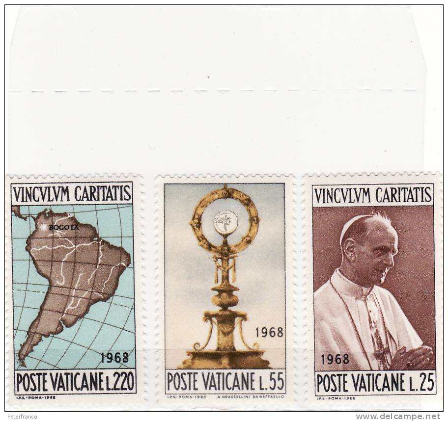 1968 Visita Di Paolo VI A Bogotà - Unused Stamps