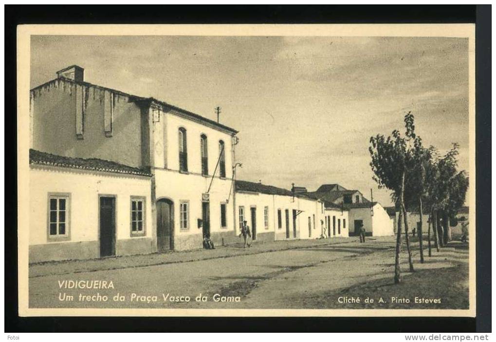 REAL PHOTO POSTCARD PRAÇA VIDIGUEIRA ALENTEJO PORTUGAL POSTAL CARTE POSTALE - Beja