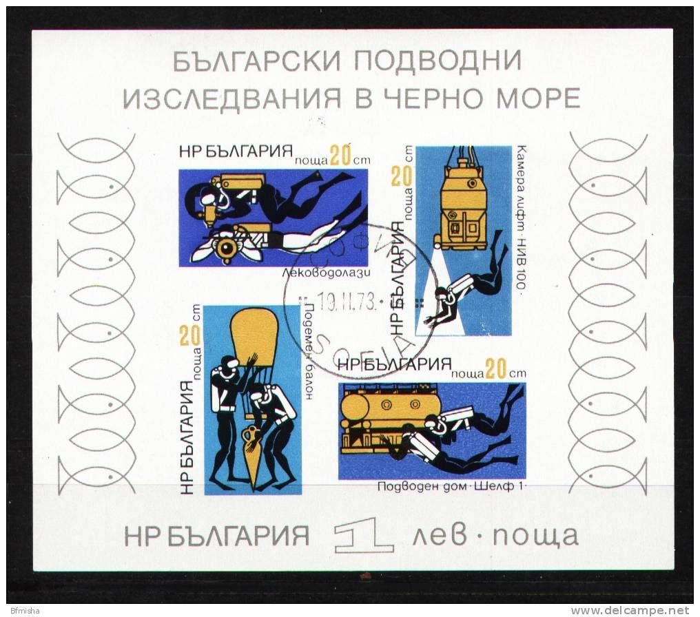 Bulgaria 1973 Mi Bl 38 CTO F - Gebraucht