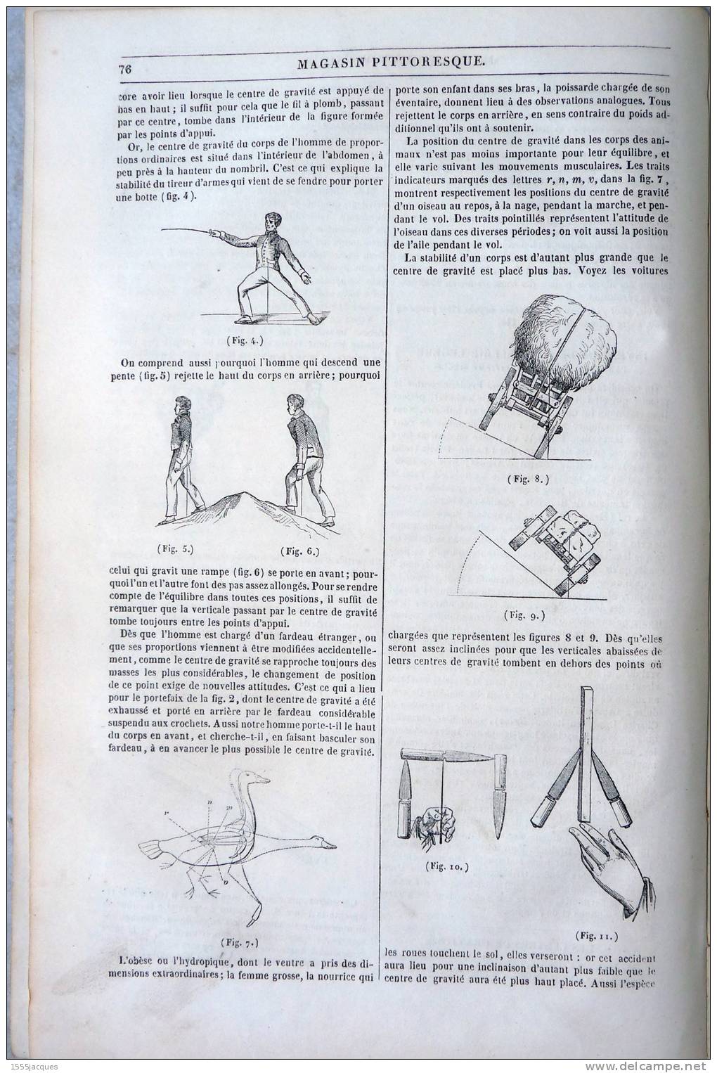 LE MAGASIN PITTORESQUE - MARS. 1842 - N°10 : PARQUES GERMAIN PILON - ARTILLERIE XVIe - CENTRE DE GRAVITÉ - CARÊME - - 1800 - 1849