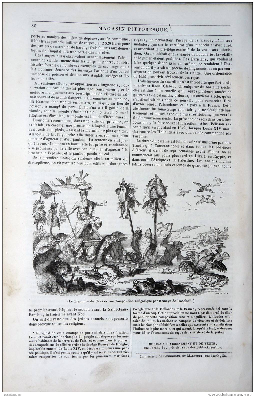 LE MAGASIN PITTORESQUE - MARS. 1842 - N°10 : PARQUES GERMAIN PILON - ARTILLERIE XVIe - CENTRE DE GRAVITÉ - CARÊME -