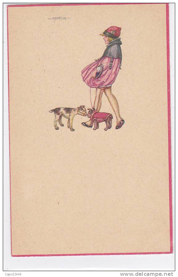 CARD  BERTIGLIA  BAMBINA CON DUE CANI     -FP-VDB-2-              0882- 5334 - Bertiglia, A.