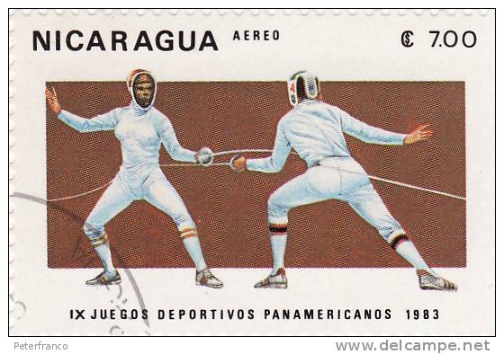 B-1983 - Nicaragua - IX Giochi Sportivi Panamericani - Fencing
