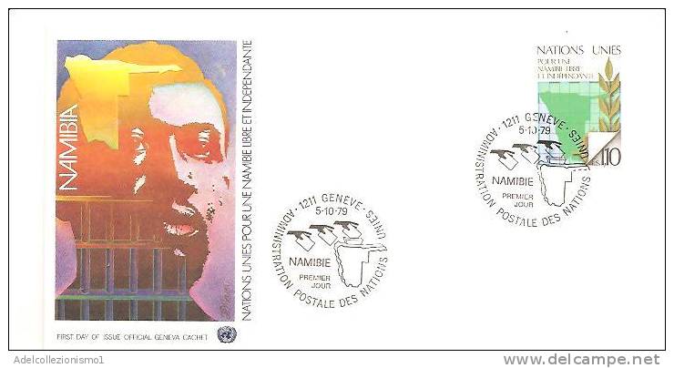 44162)lettera F.d.c. Serie Namibia Con Un Valore Nazioni Unite + Annullo - Namibie (1990- ...)