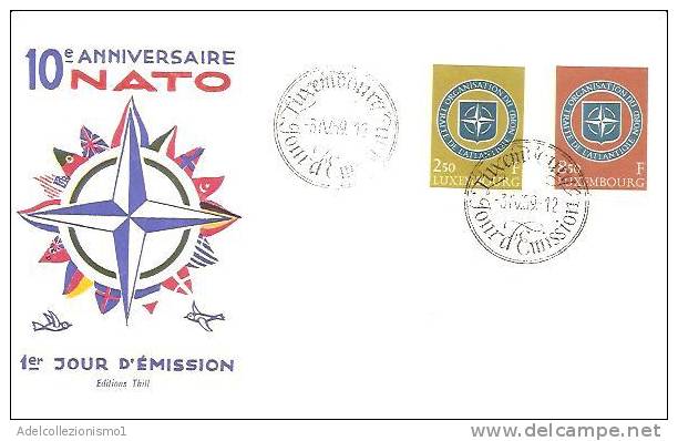 44168)lettera F.d.c. Serie Nato Con 2 Valori + Annullo - Autres & Non Classés