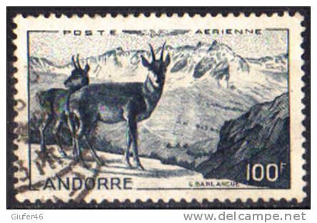 Andorra FR. - 1950 - Posta Aerea 100f. Usato - Oblitérés