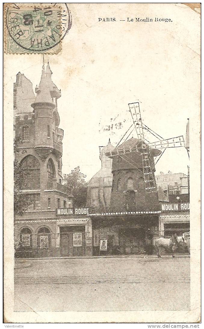 75 PARIS - LE MOULIN ROUGE  1905 - Cabarets